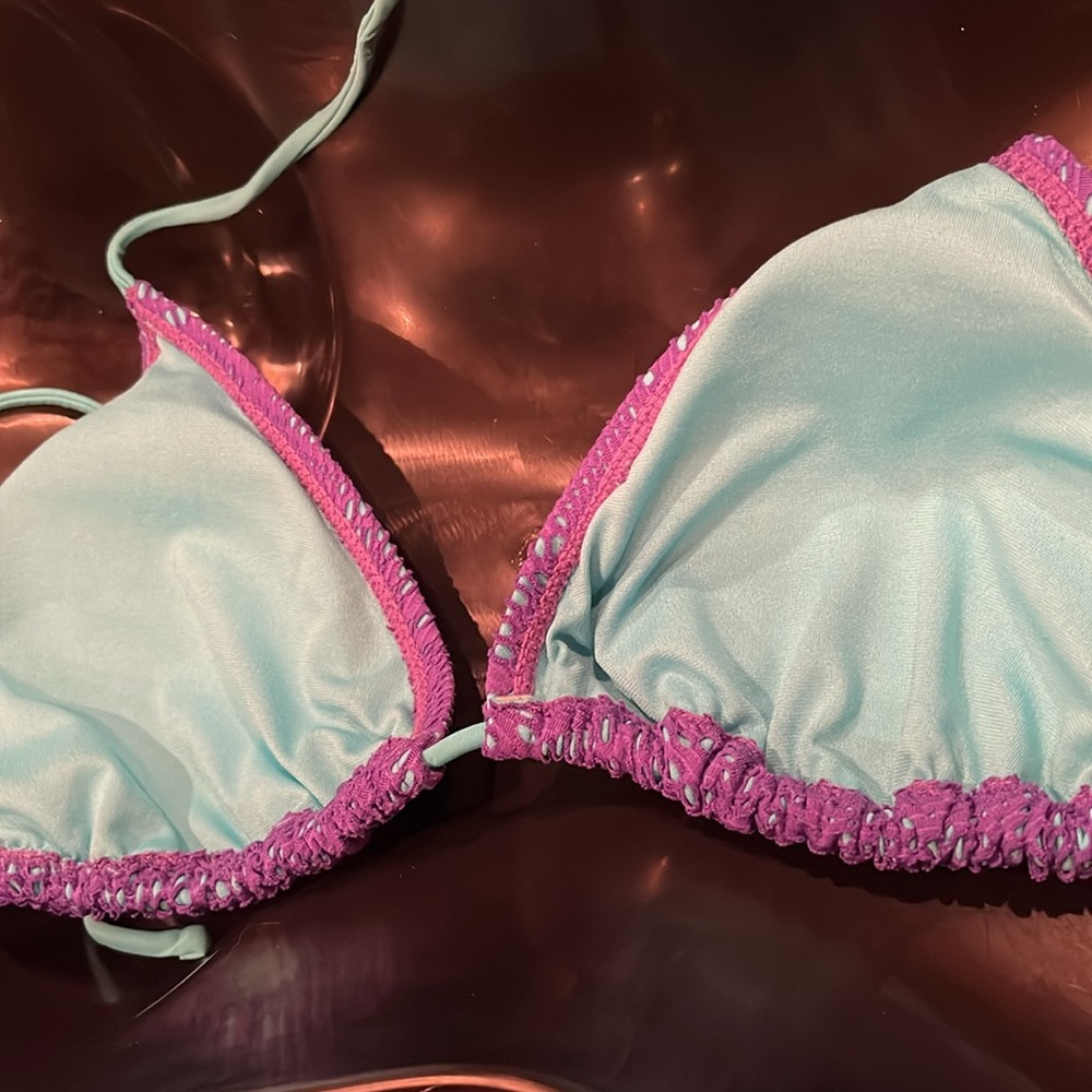 Crochet Triangle Bikini Top - Picture 4 of 6